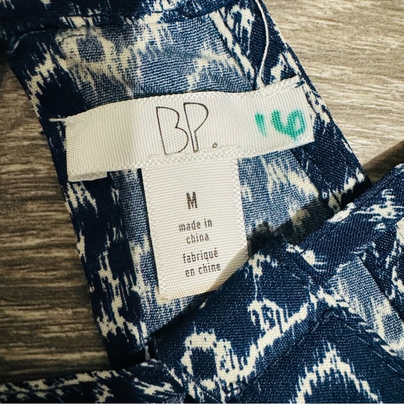 BP Women Blue Halter Elegant Summer Slit Maxi Dress Size M Elastic Waist Band - Picture 15 of 17